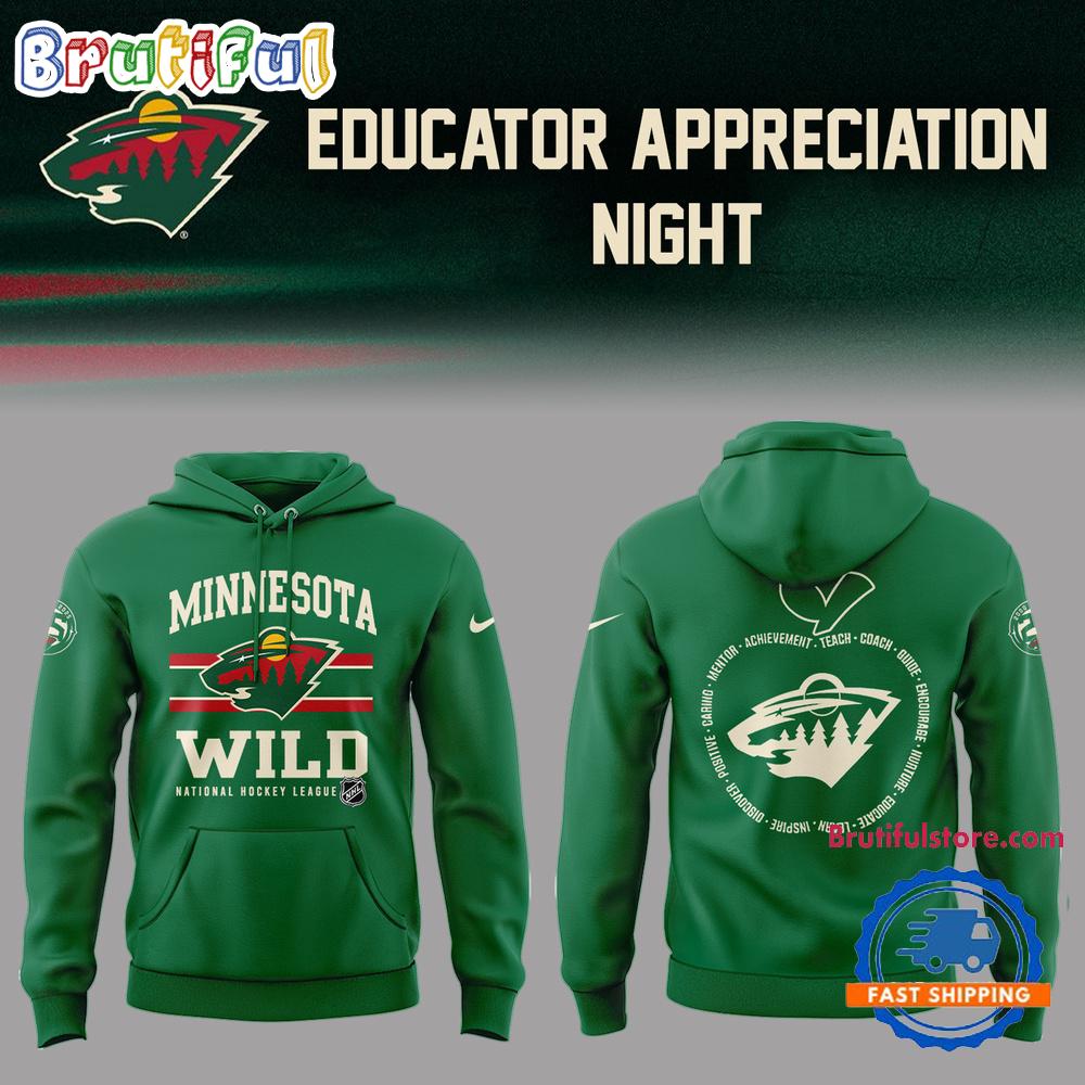 Sportswearmerch Minnesota Wild NHL Educators Appreciation Night Hoodie For Fan