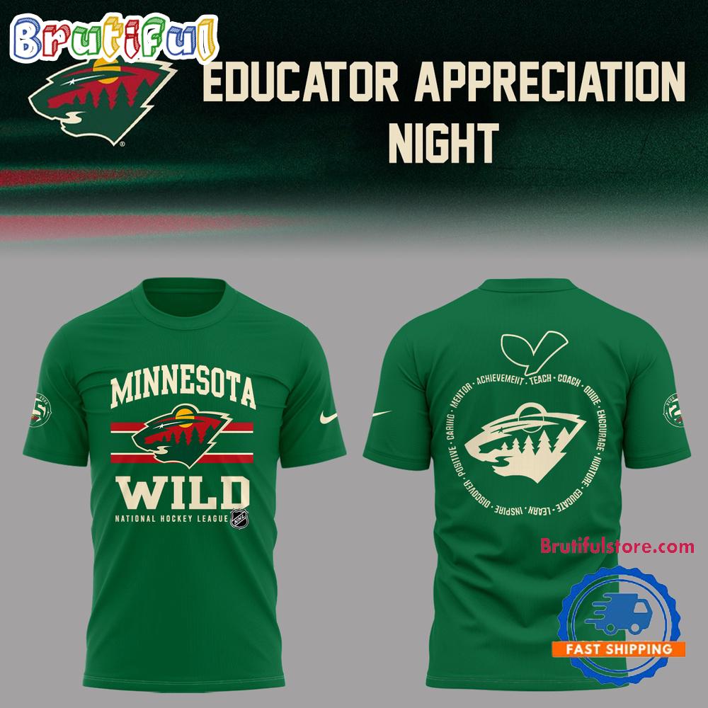 Sportswearmerch Minnesota Wild NHL Educators Appreciation Night T-shirt For Fan
