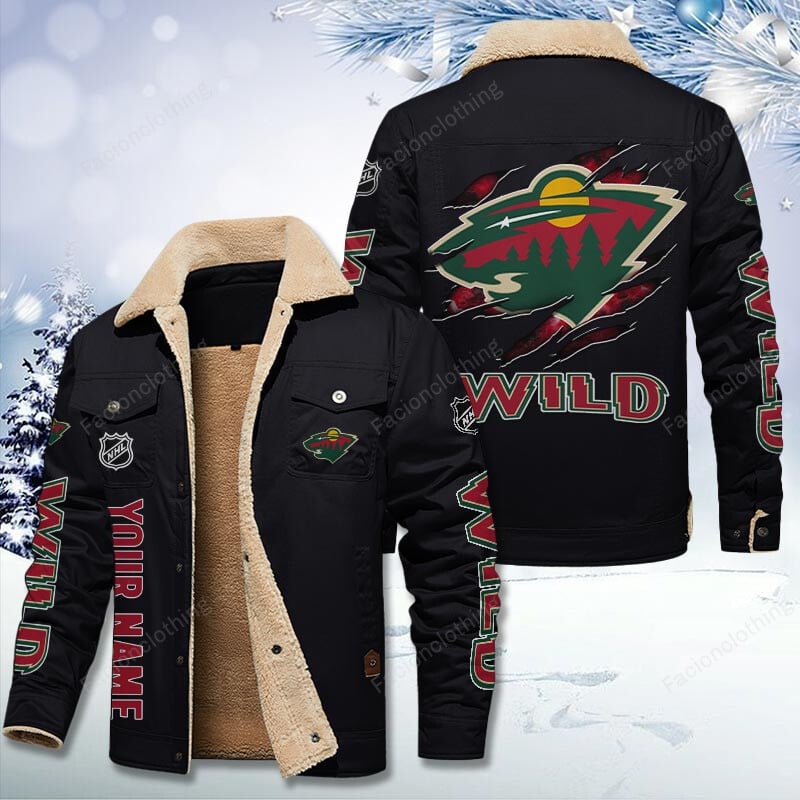 Sportswearmerch Minnesota Wild NHL Personalized Cotton Jacket For Fan