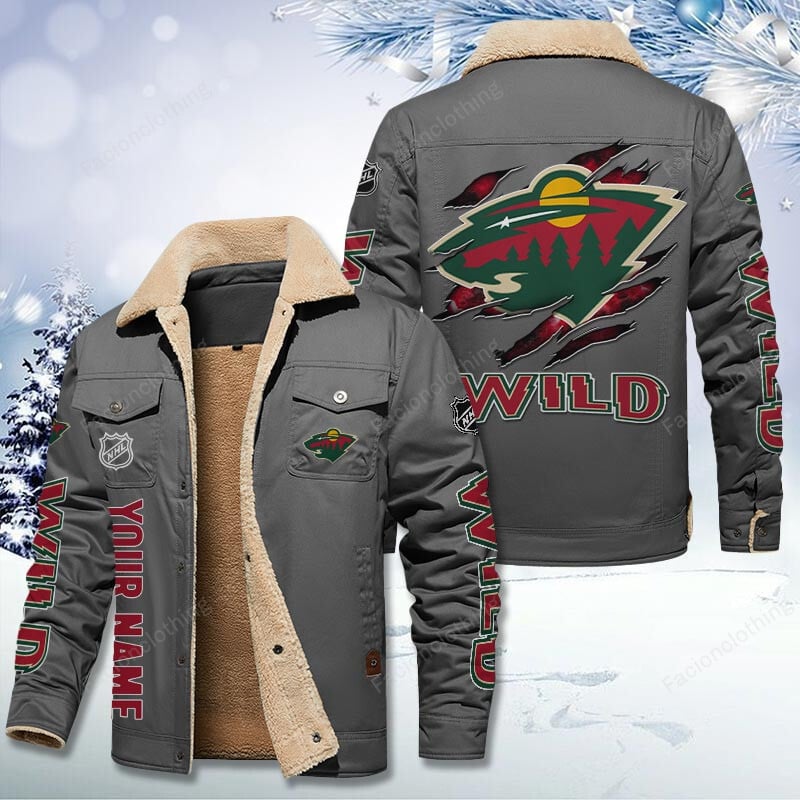 Sportswearmerch Minnesota Wild NHL Personalized Cotton Jacket For Fan
