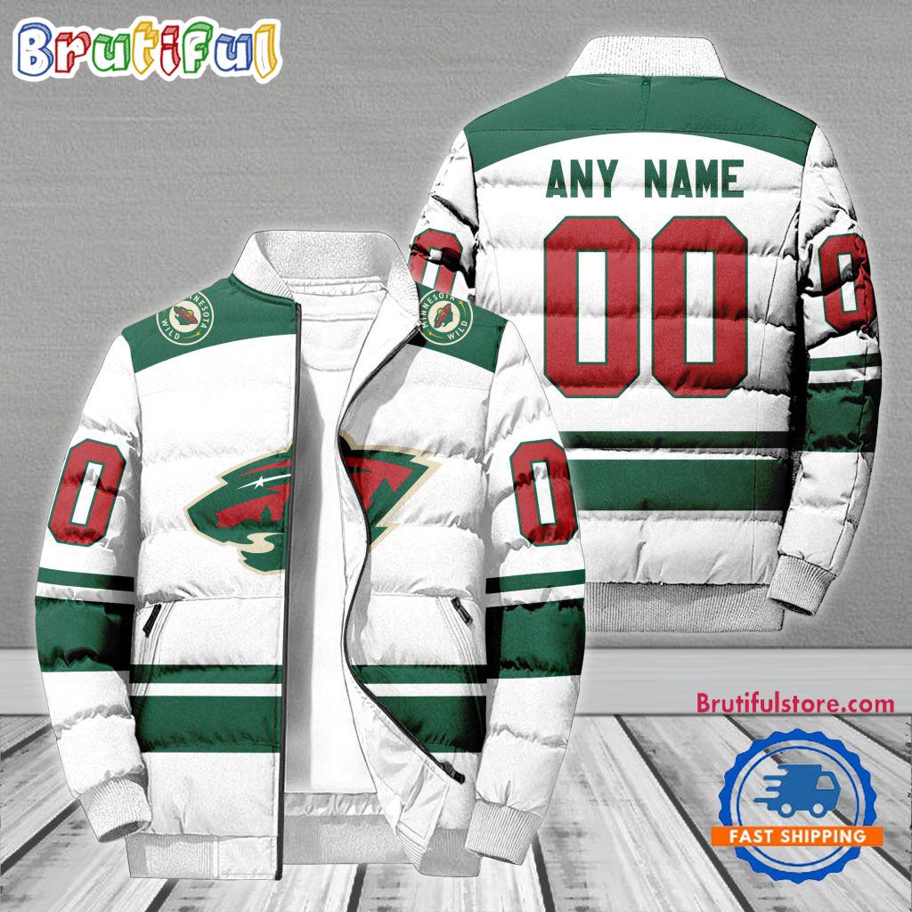 Sportswearmerch Minnesota Wild NHL Personalized Puffer Jacket For Fan