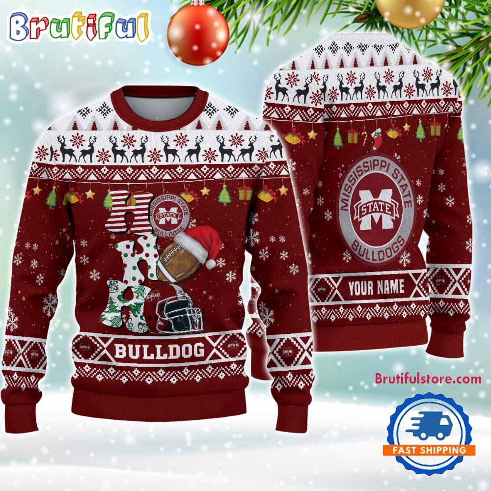 Sportswearmerch Mississippi State Bulldogs NCAA Personalized Christmas Sweater For Fan