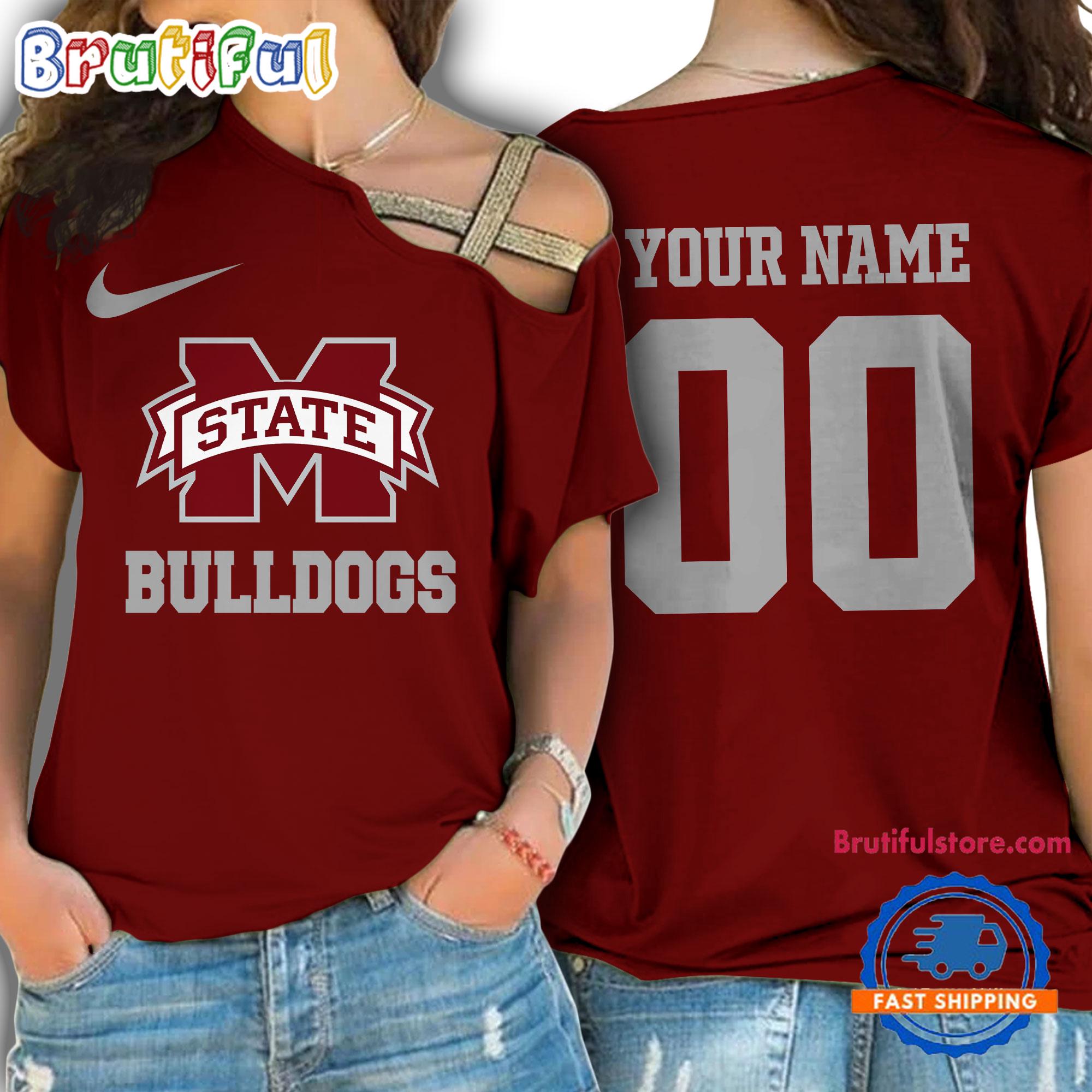 Sportswearmerch Mississippi State Bulldogs NCAA Strapless Sleeve Short For Fan