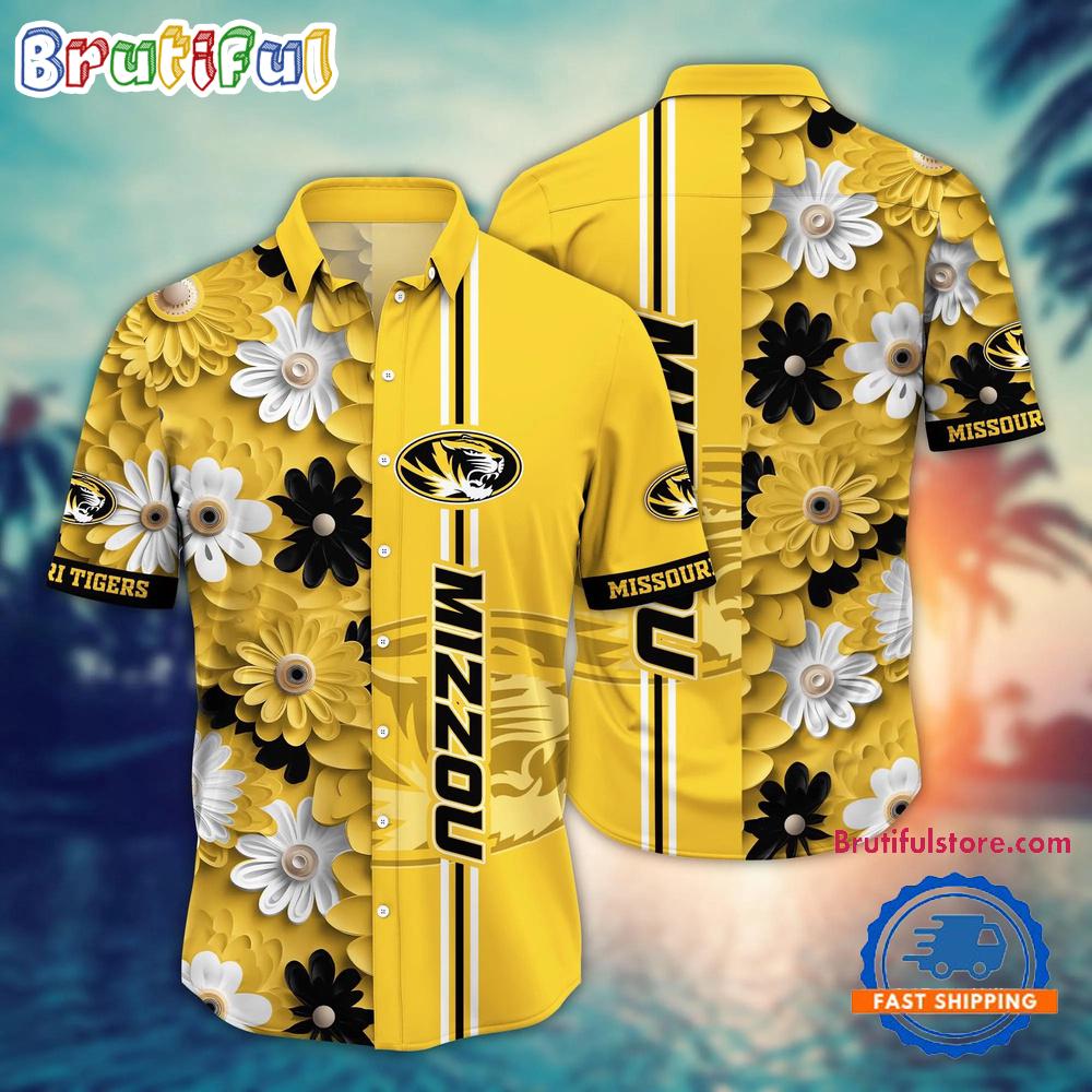 Sportswearmerch Missouri Tigers NCAA Flower Summer Personalized Hawaiian Shirt For Fan