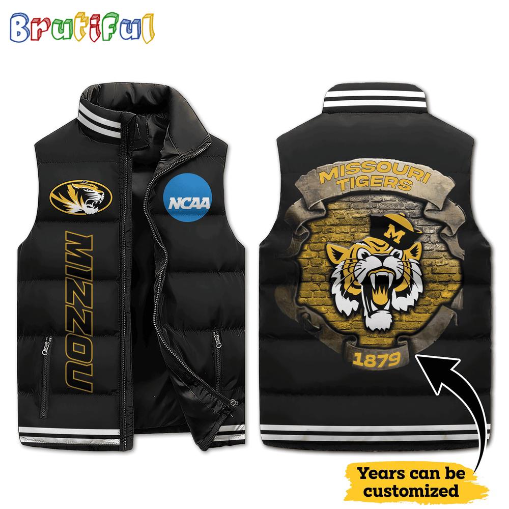 Sportswearmerch Missouri Tigers NCAA Sleeveless Puffer Jacket For Fan