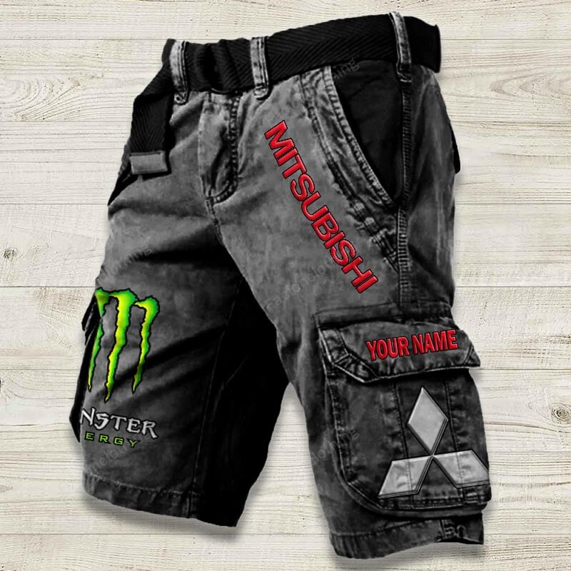 Sportswearmerch Mitsubishi Car Denim Short For Fan
