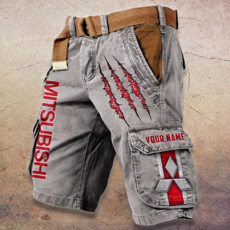 Sportswearmerch Mitsubishi Car Denim Short For Fan