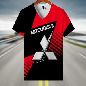 Sportswearmerch Mitsubishi Car V-neck Women T-shirt For Fan