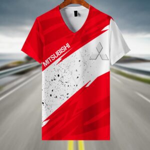 Sportswearmerch Mitsubishi Car V-neck Women T-shirt For Fan