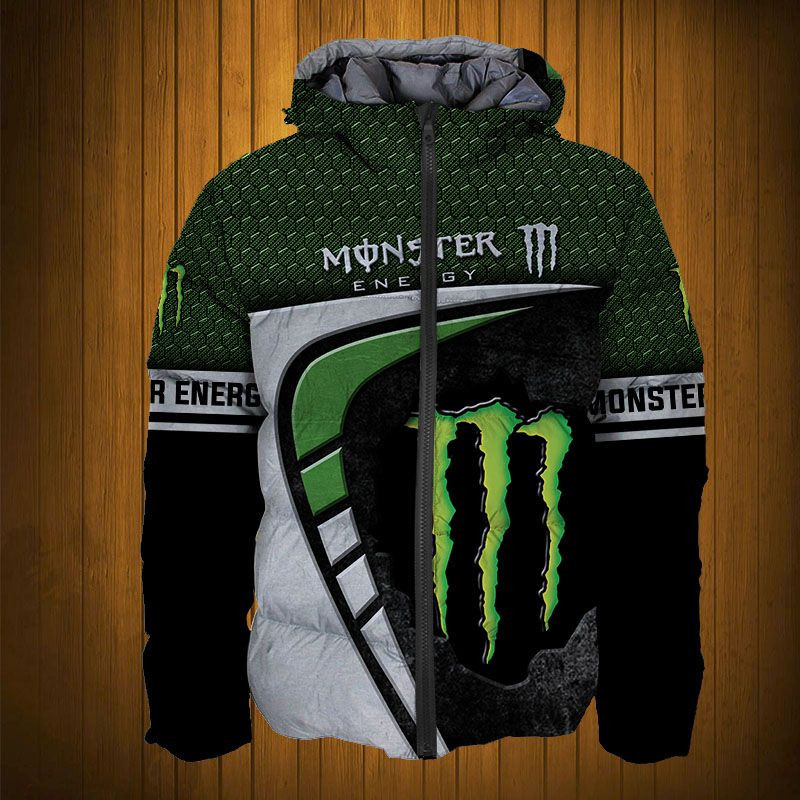 Sportswearmerch Monster Energy Personalized Fashion Puffer Jacket For Fan
