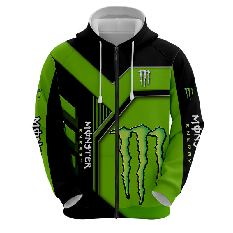 Sportswearmerch Monster energy Personalized Fashion Zip Hoodie For Fan