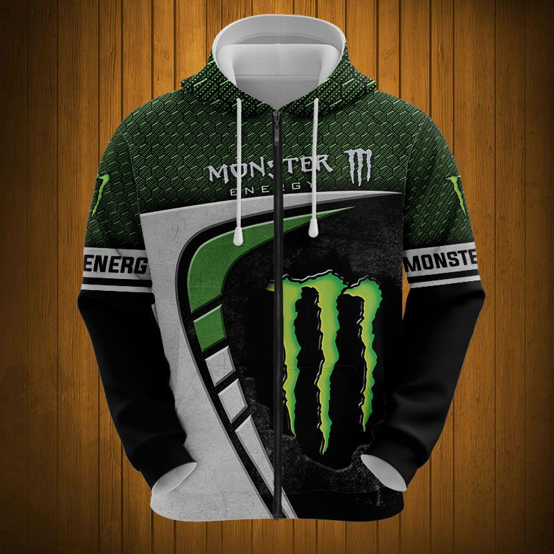 Sportswearmerch Monster Energy Personalized Fashion Zip Hoodie For Fan