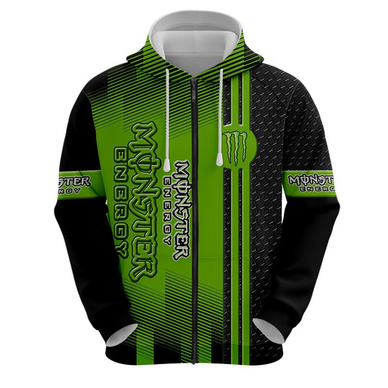 Sportswearmerch Monster energy Personalized Fashion Zip Hoodie For Fan