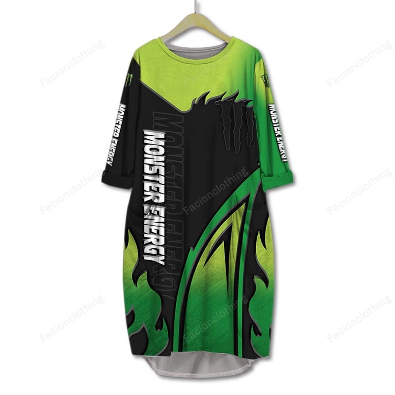 Sportswearmerch Monster Energy Personalized Pocket Dress For Fan