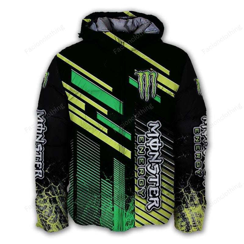 Sportswearmerch Monster Energy Personalized Puffer Jacket For Fan
