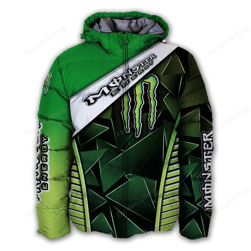 Sportswearmerch Monster Energy Personalized Puffer Jacket For Fan