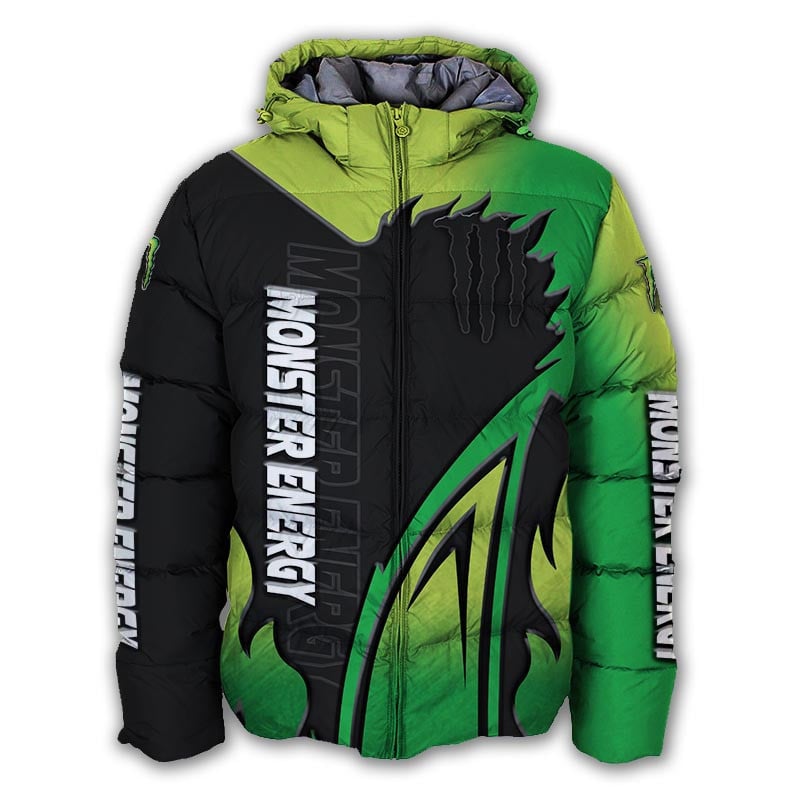 Sportswearmerch Monster Energy Personalized Puffer Jacket For Fan