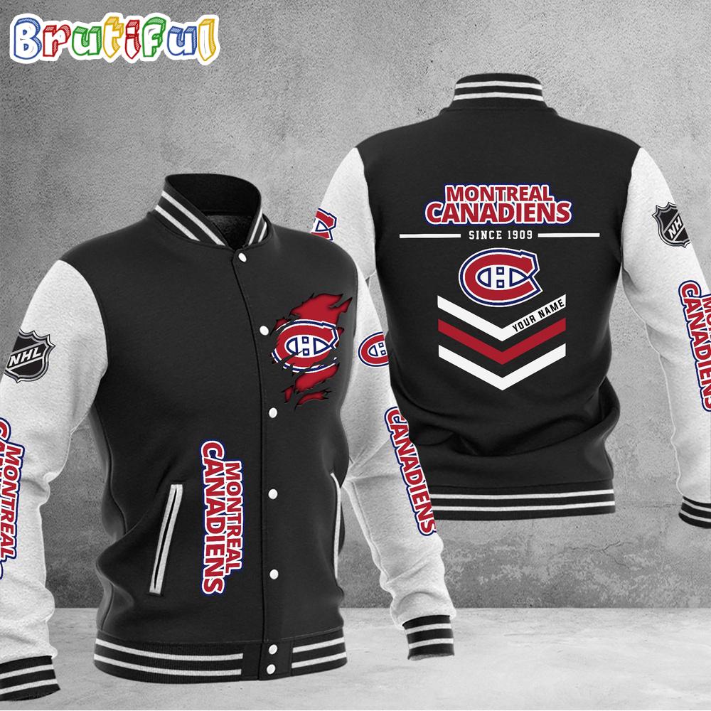 Sportswearmerch Montréal Canadiens NHL Personalized Baseball Jacket For Fan
