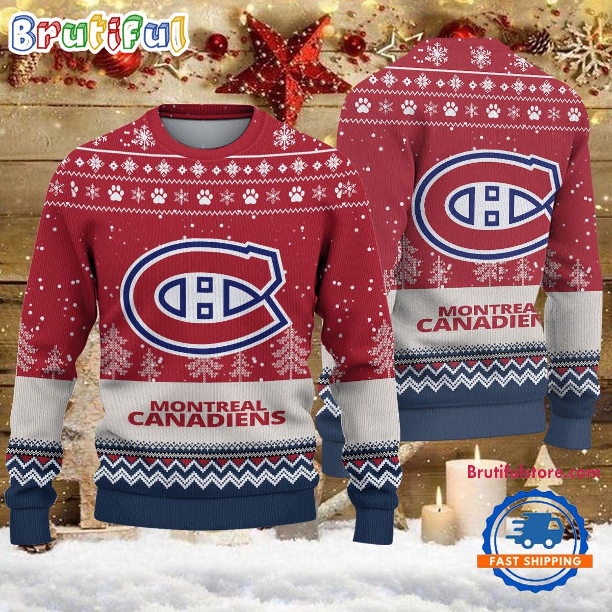 Sportswearmerch Montréal Canadiens NHL Personalized Christmas Sweater For Fan