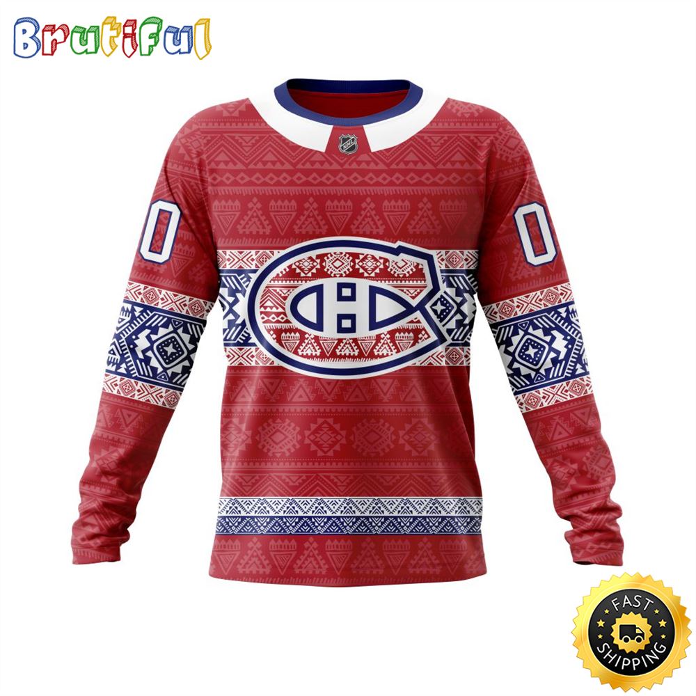Sportswearmerch Montréal Canadiens NHL Personalized Sweater Specialized Native Conceptsr For Fan
