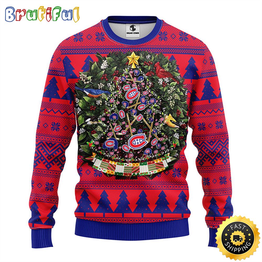 Sportswearmerch Montreal Canadians NHL Personalized Christmas Sweater For Fan