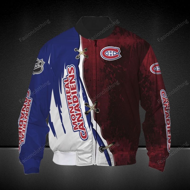 Sportswearmerch Montreal Canadiens NHL Personalized Bomber Jacket For Fan
