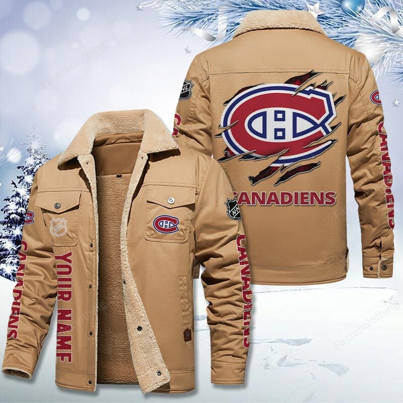 Sportswearmerch Montreal Canadiens NHL Personalized Cotton Jacket For Fan