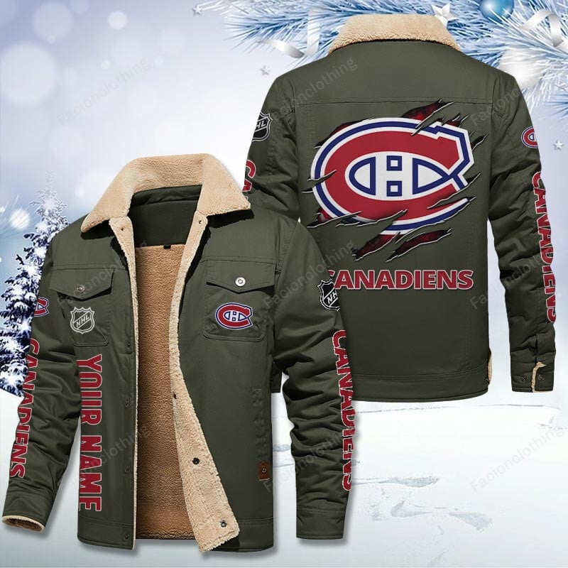 Sportswearmerch Montreal Canadiens NHL Personalized Cotton Jacket For Fan