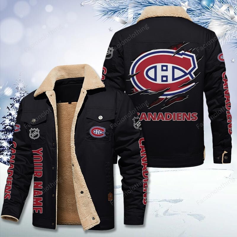 Sportswearmerch Montreal Canadiens NHL Personalized Cotton Jacket For Fan
