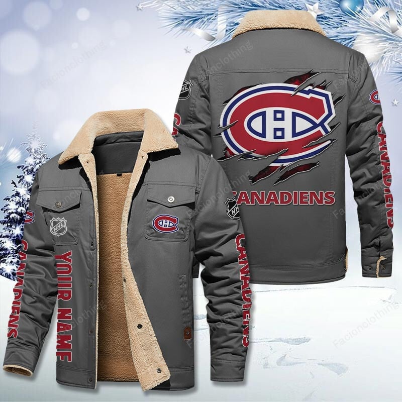 Sportswearmerch Montreal Canadiens NHL Personalized Cotton Jacket For Fan