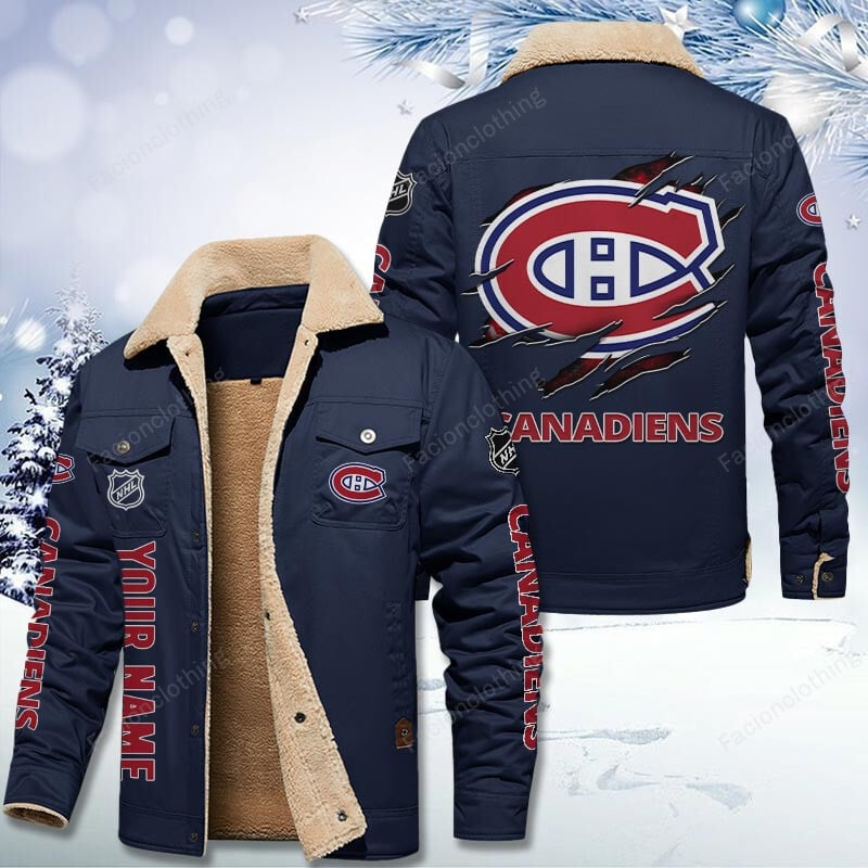 Sportswearmerch Montreal Canadiens NHL Personalized Cotton Jacket For Fan