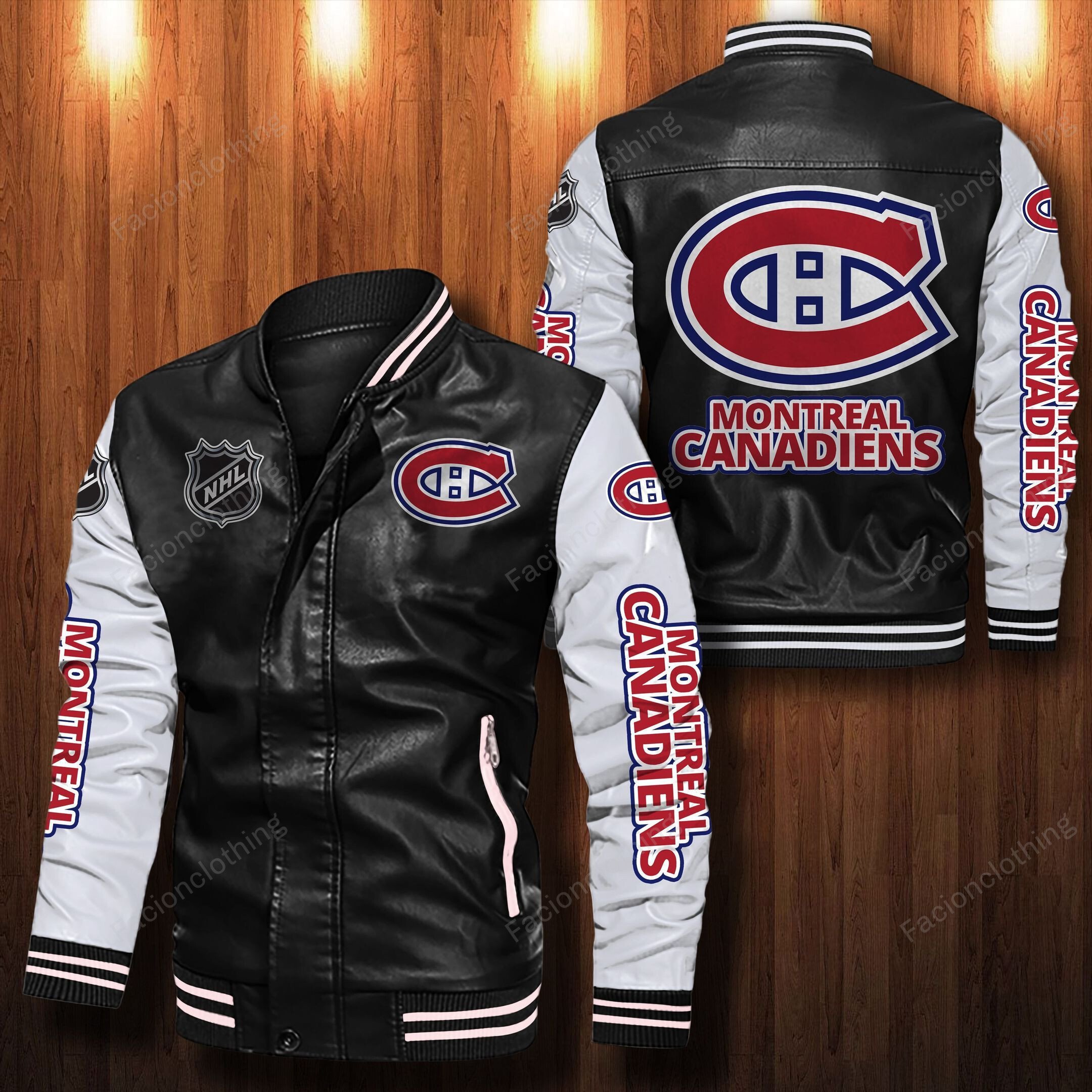 Sportswearmerch Montreal Canadiens NHL Personalized Leather Bomber For Fan