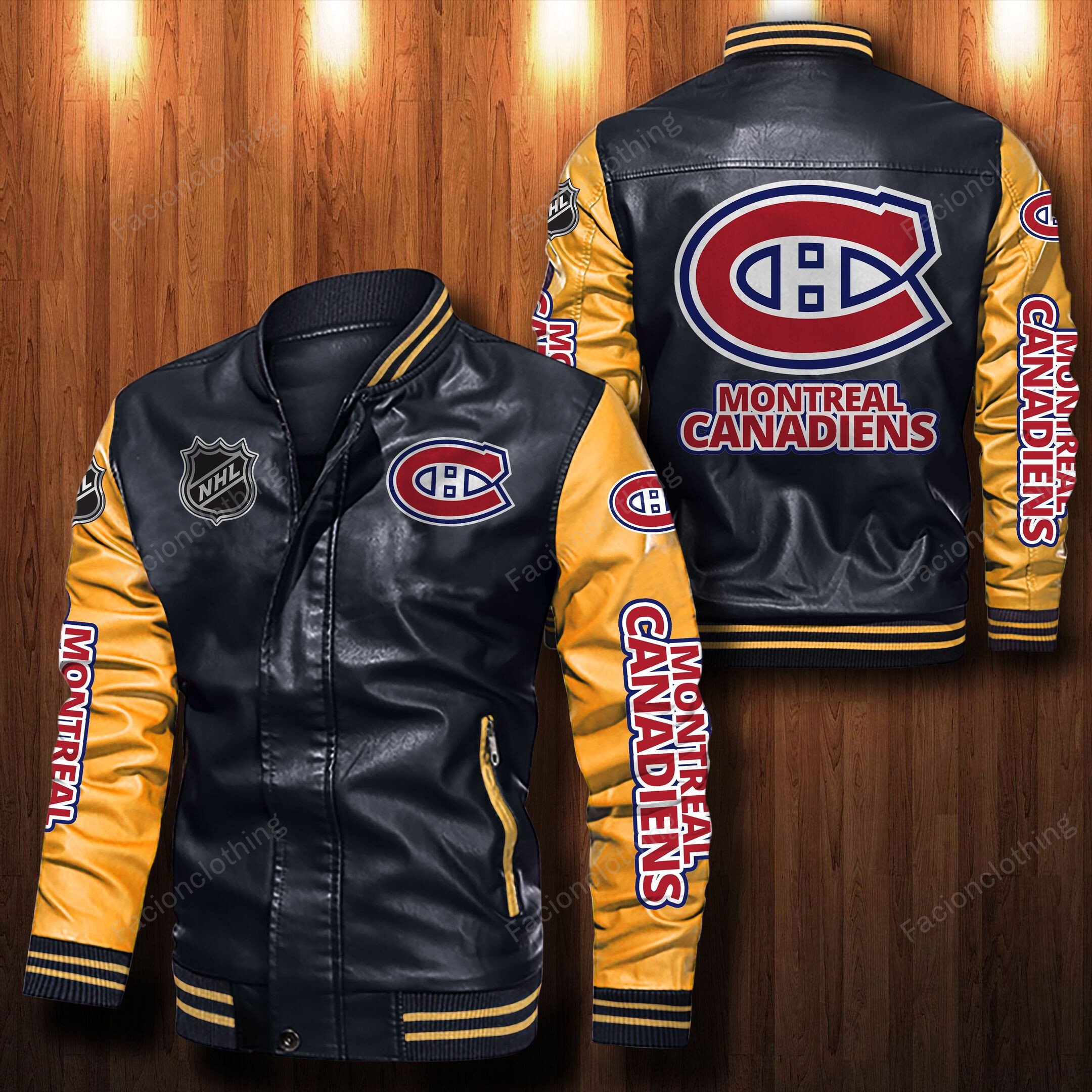 Sportswearmerch Montreal Canadiens NHL Personalized Leather Bomber For Fan