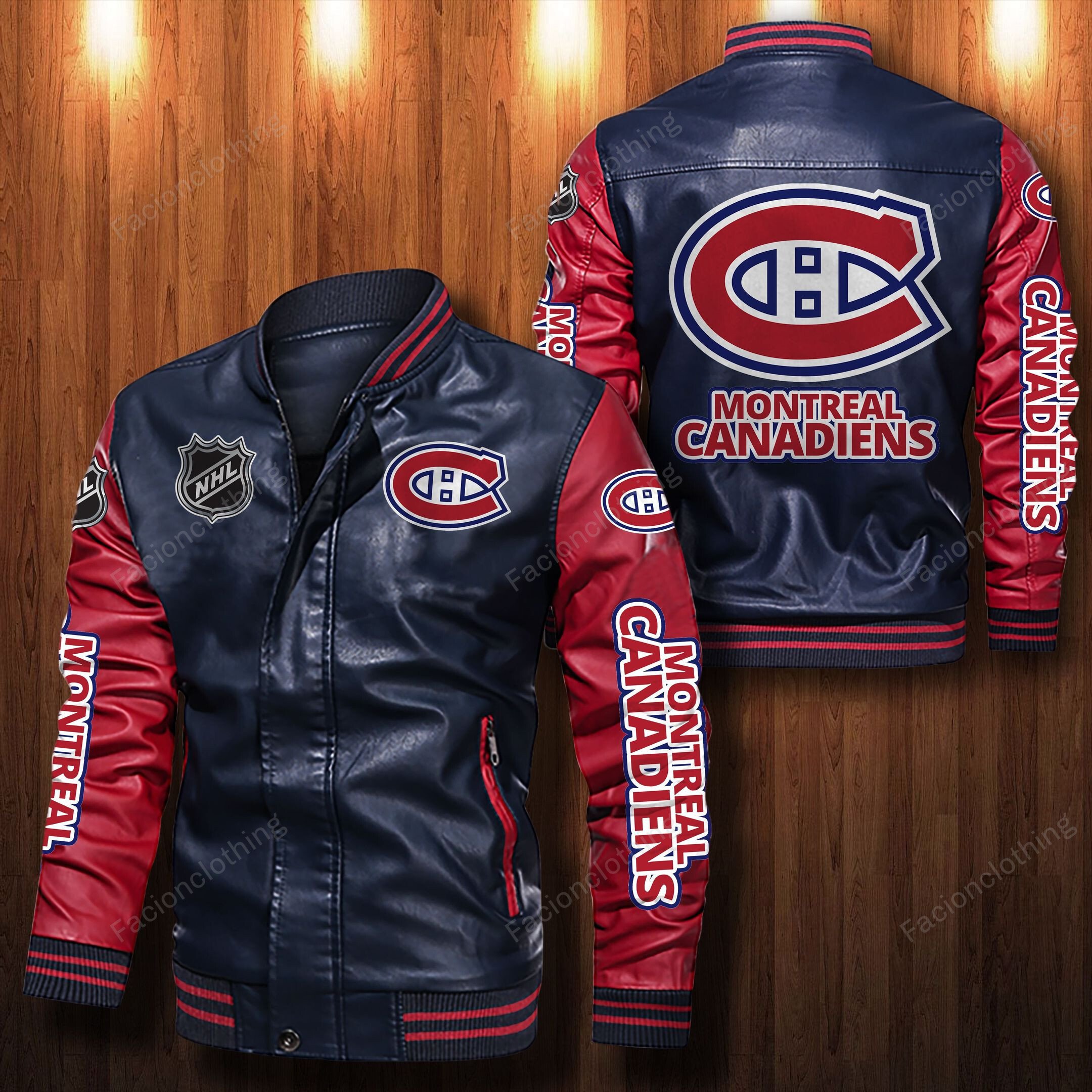 Sportswearmerch Montreal Canadiens NHL Personalized Leather Bomber For Fan