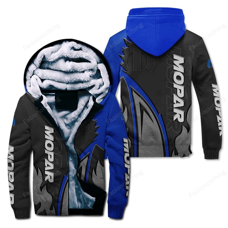 Sportswearmerch Mopar Car Personalized Zip Hoodie Velvet Hoodie For Fan