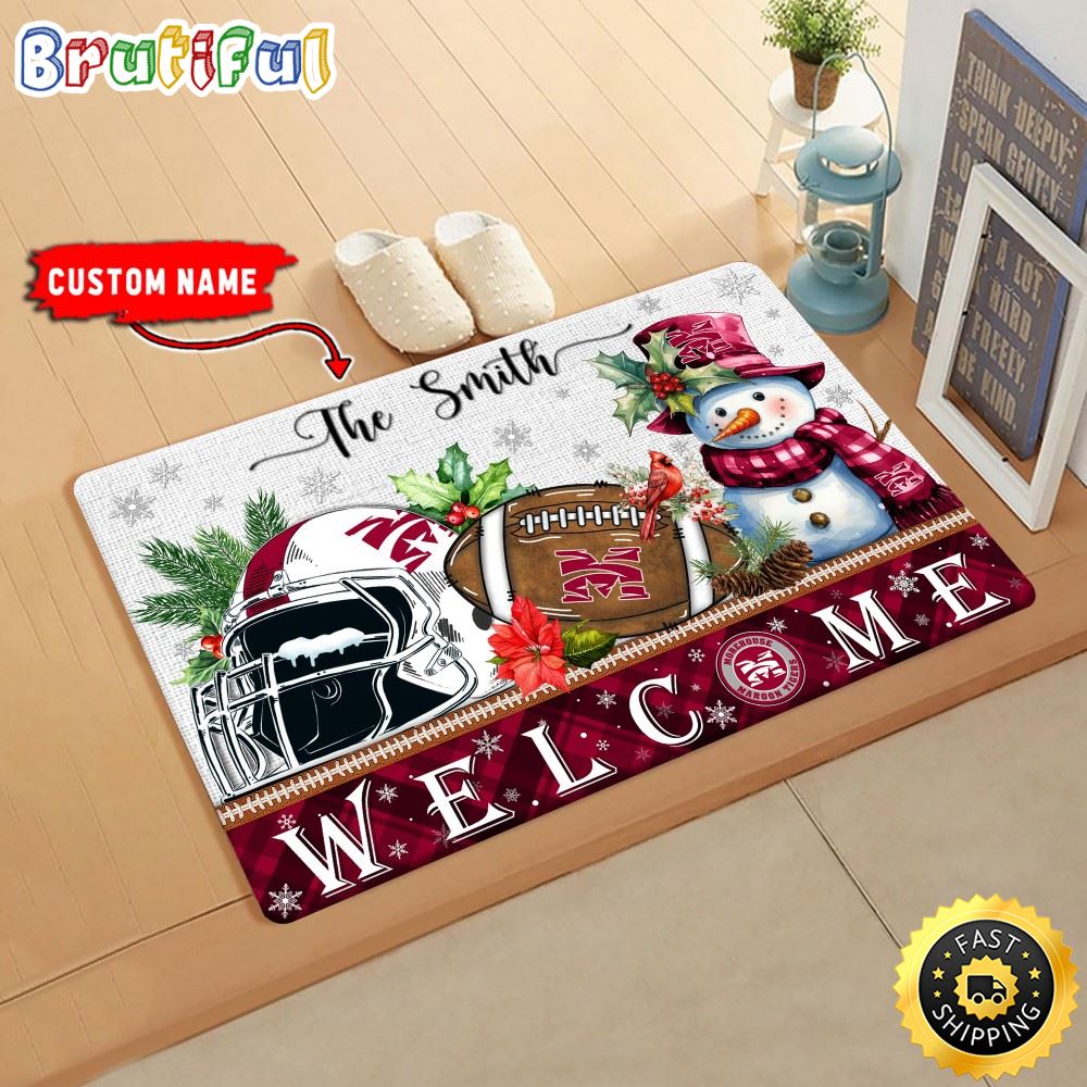 Sportswearmerch Morehouse Maroon Tigers NCAA Christmas Doormat For Fan