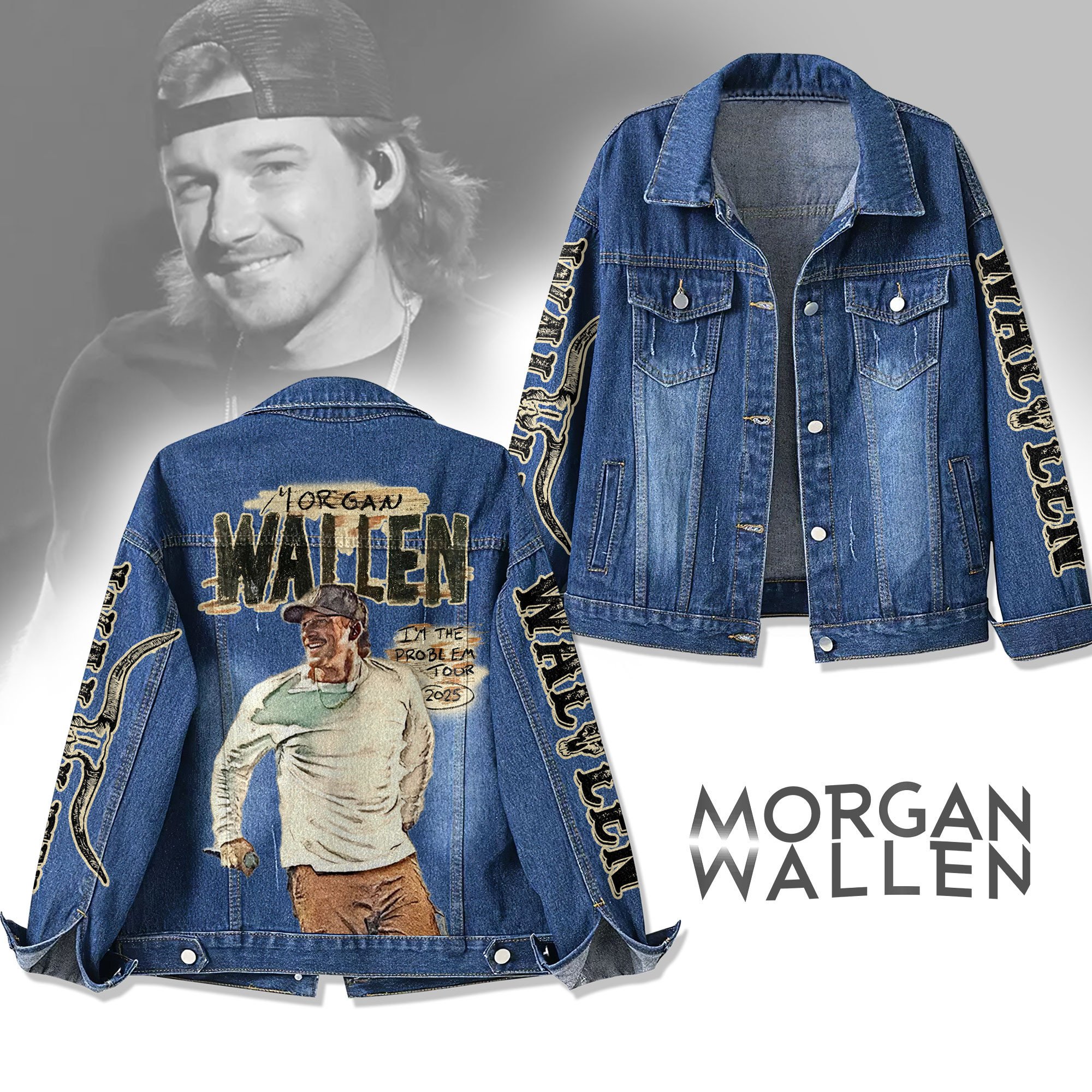 Sportswearmerch Morgan Wallen Denim Jacket Gift For Fans