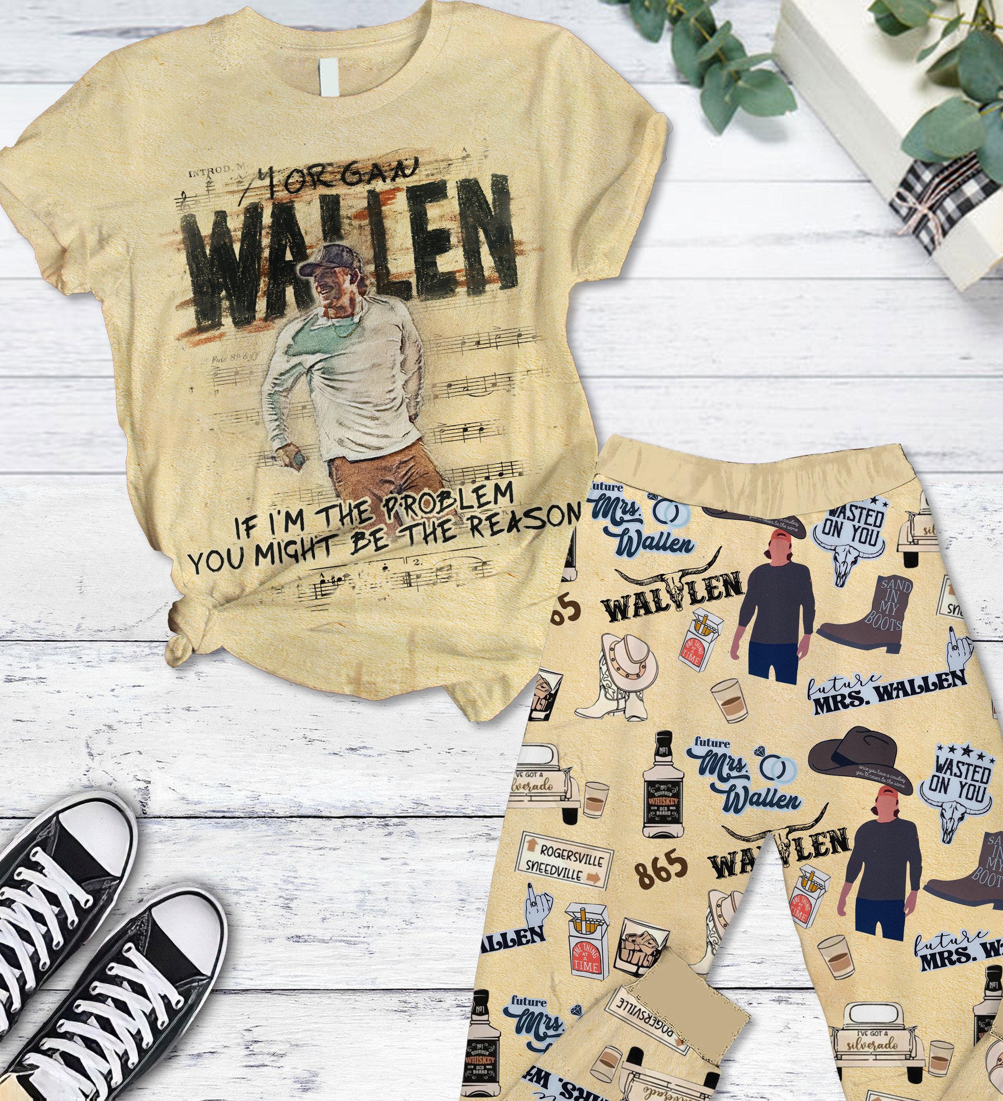 Sportswearmerch Morgan Wallen Pajamas Full Set Gifts For Fans