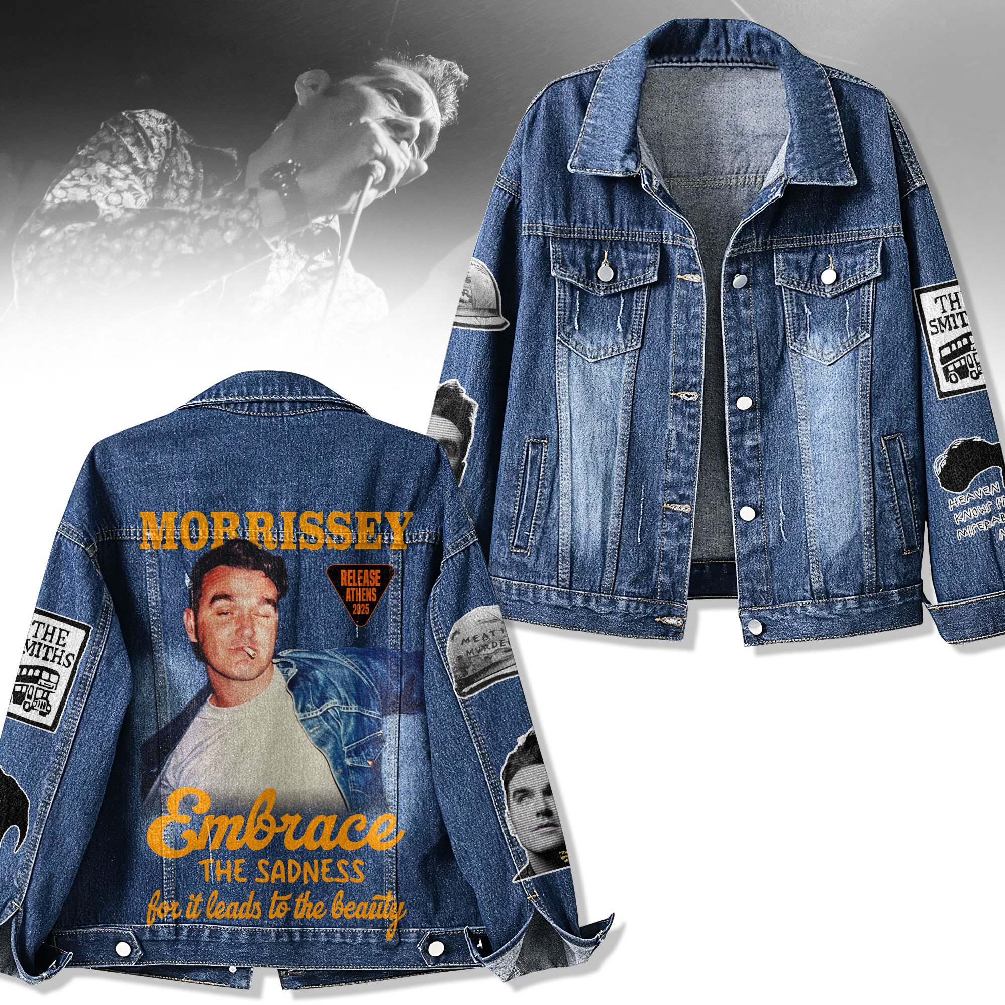 Sportswearmerch Morrissey.  Denim Jacket Gift For Fans