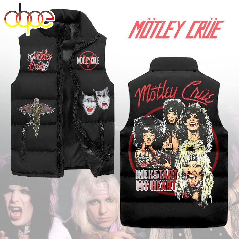 Sportswearmerch Motley Crue Music 2D Personalized Sleeveless Puffer Jacket Merry Christmas For Fan