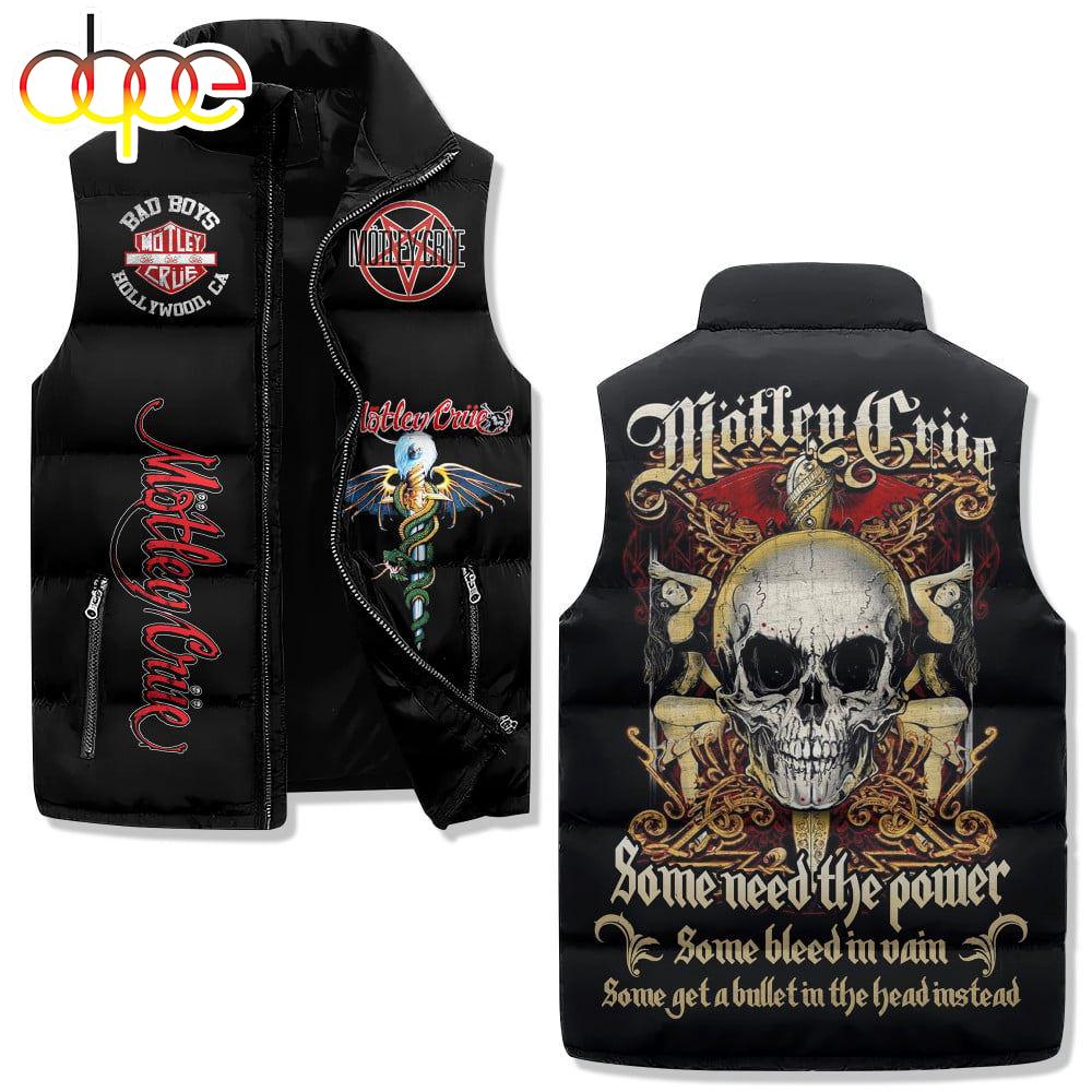 Sportswearmerch Motley Crue Music Personalized Sleeveless Puffer Jacket For Fan