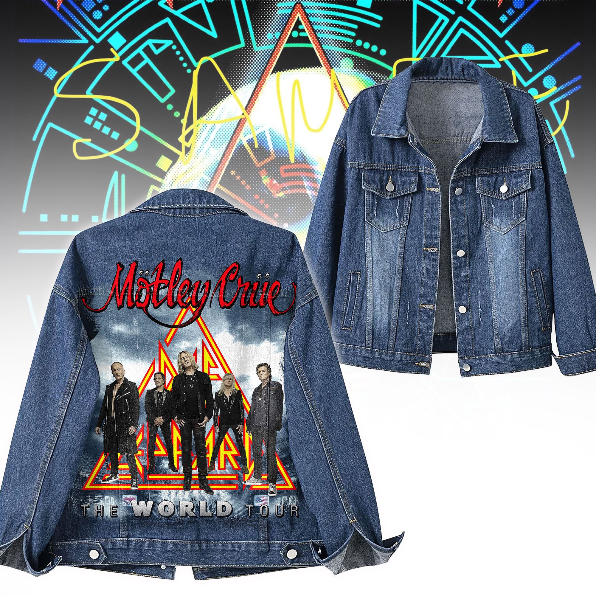 Sportswearmerch Mötley Crüe Denim Jacket Gift For Fans