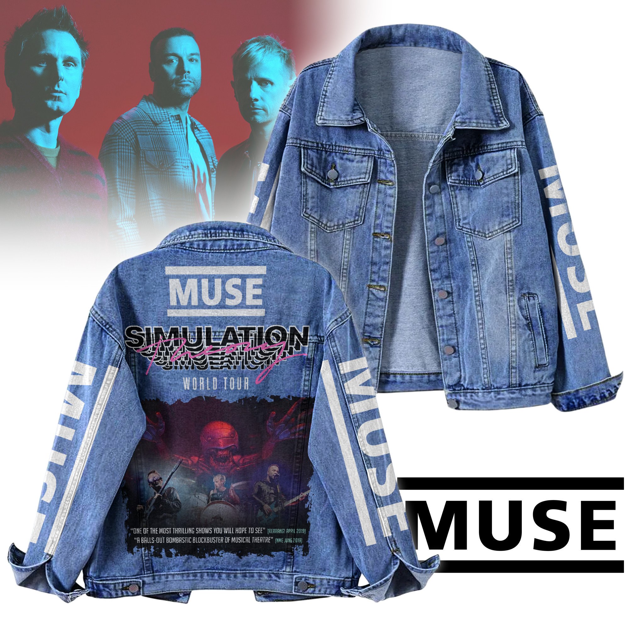 Sportswearmerch Muse Denim Jacket Gift For Fans