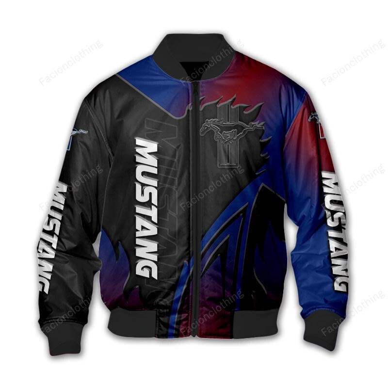 Sportswearmerch Mustang Car Personalized Bomber Jacket For Fan