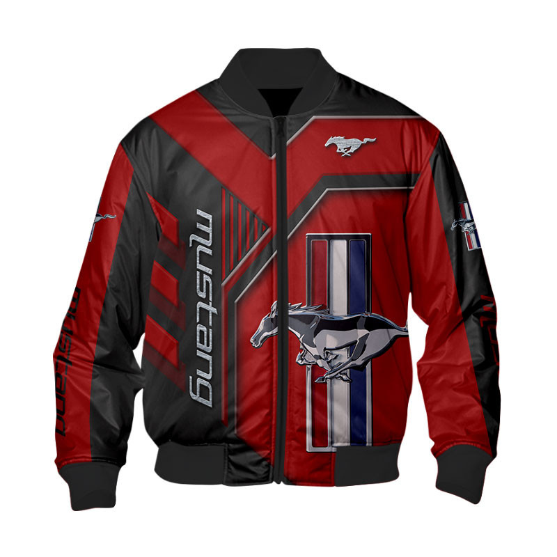 Sportswearmerch Mustang Car Personalized Fashion Bomber Jacket For Fan