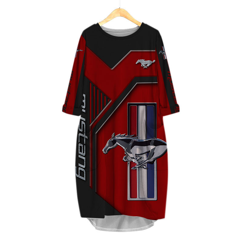 Sportswearmerch Mustang Car Personalized Fashion Pocket Dress For Fan