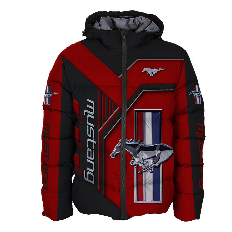 Sportswearmerch Mustang Car Personalized Fashion Puffer Jacket For Fan