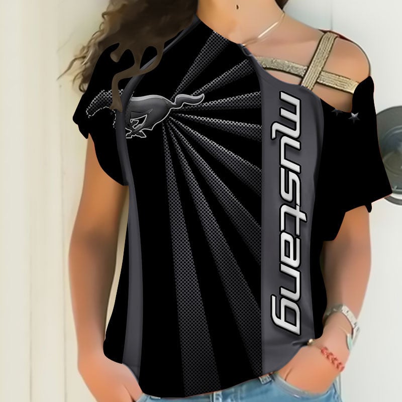 Sportswearmerch Mustang Car Personalized Fashion Strapless Short Sleeve For Fan