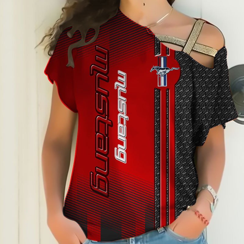 Sportswearmerch Mustang Car Personalized Fashion Strapless Short Sleeve For Fan