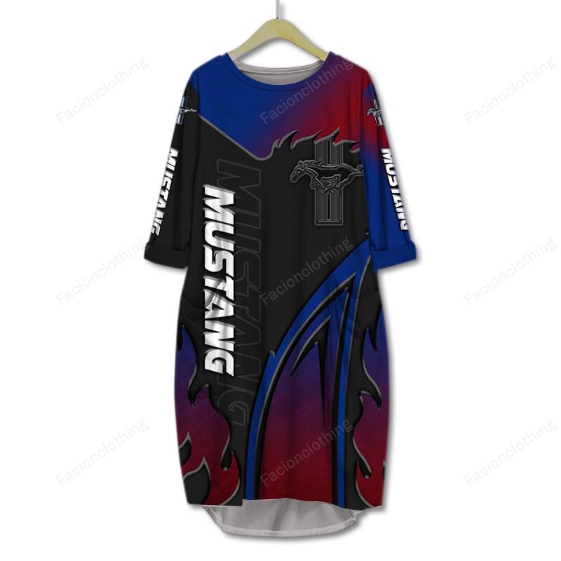 Sportswearmerch Mustang Car Personalized Pocket Dress For Fan